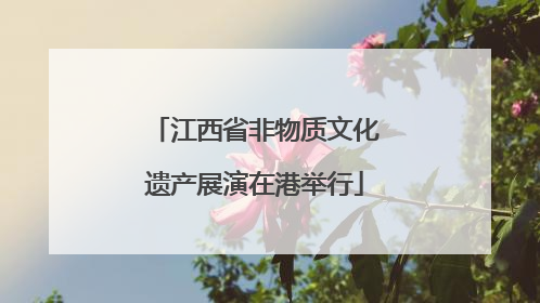 江西省非物质文化遗产展演在港举行